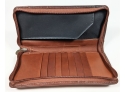 Beautiful Quality Levinger Full Grain Brown Leather Multi Compartment Zippered Wallet