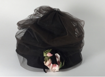 Suffering Rose Black Lace Vintage Lord & Taylor Ladies Hat