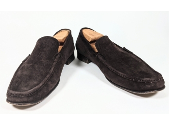 Pertini Super Comfortable Men's Brown Suede Loafers Slip-Ons Size 11.5