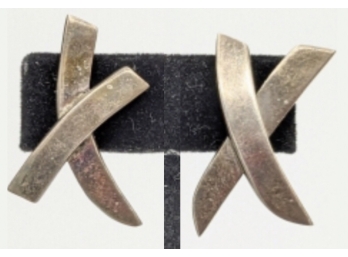(Not) Paloma Picasso Sterling Silver 'X' Post Earrings (Not Tiffany & Co. Either  ( ~ : )