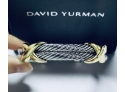 David Yurman Brand New Double Wide Double X 14K & Sterling Silver Cuff Bracelet