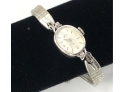 Solid 14 Karat White Gold And Diamonds Running Vintage Watch