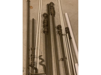 Heavy Metal Curtain Rods, Rings And Hardware