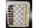 Small Resin Imitation Bone Chess Set - Faux Scrimshaw