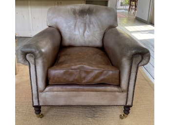 Brown Leather Club Chair