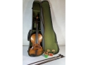 Antique Violin Made 1904 A. Bonnett W/bows From New York Glassero & Richard Geipel Bows