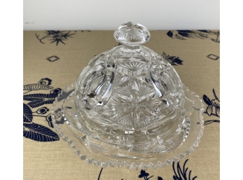 Vintage Cut Crystal Candy Jar With Lid