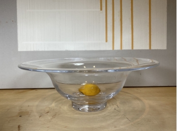 Large 14' Diameter Table Top Glass Bowl With Extended Lip