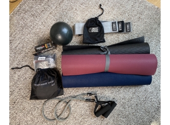 Lot Of Yoga And Or Pilates And Matt Exercise Equipment