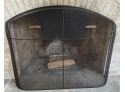 Custom Iron And Brass Fireplace Screen