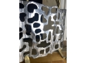 Two High End Custom Contemporary Or Modern Fireplace Screens In Brass And Cast Aluminum