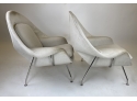 Pair Of Eero Sarrinen Stye Womb Chairs Needing Re-upholstering