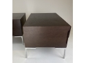 Pair Of Contemporary / Modern Wenge Bedside Tables Possibly BoConcept