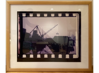 Large Photographic Print Of A Negative From Possibly A Film Still