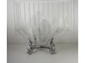 Clear Acrylic Or Lucite Bowl With Metal Circus Rabbit Stand