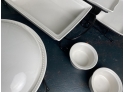 7 Pcs White Ceramic Serve Ware Table Ware