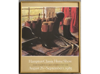 1985 Bridge Hampton Classic Horse Show Poster, Framed