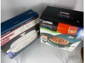 Corning Ware Covered Casserole, Pyrex Lidded Baking Or Cooking Dish With Portable Carrier - Both New In Boxes