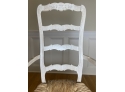 Set Of 6 Phenomenal  White Distressed Ladder Back, Rush Seat Dining Chairs