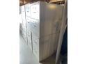 Four White Metal File Cabinets - Storage