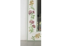'Vintage' Ikea Wall Mirror - White Frame With Floral Painted Trim