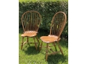 Pair Of Antique Windsor Chairs Stamped D.R. Dimes