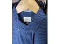 Four Men's Button Down Shirts In Blues And Black J. Crew And Uniqlo