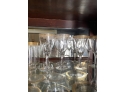 Beautiful Vintage Gold Trimmed Depression Glassware, Stemware And Serving Pieces