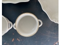 7 Pieces Of White Ceramic Serving Ware - Williams Sonoma And Pizzato