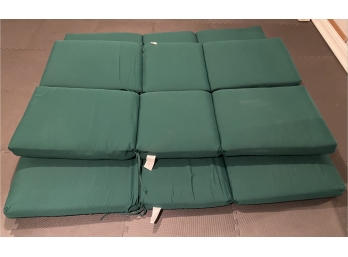 W - Five Outdoor Lounge Chair Seat Cushions In Green