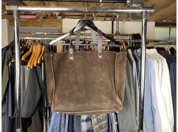 Jack Spade Brown Leather And Suede Tote Bag