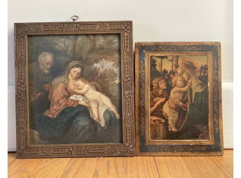 Antique Religious Images And Frame