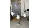 Modern Classic Triennale By Angello Lelli Three-Arm Floor Lamp - In Crome And White