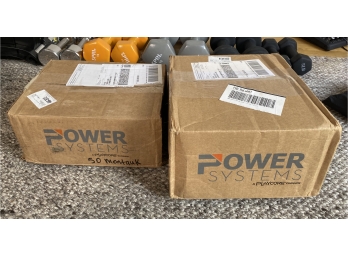NEW IN BOX 2 Pair Of Power Systems Free Weights 12.5 LB  15 LB In Black