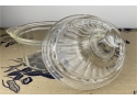 Glasbake, Clear Glass Bake And Serve Glassware, Oval Shaped With Lid