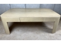 Custom Built Modern Wood Coffee Table In Blonde Finish