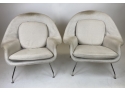 Pair Of Eero Sarrinen Stye Womb Chairs Needing Re-upholstering
