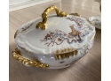 Limoges France, French Handpainted Porcelain With Gold Leaf Ca 1900. Excellent Condition