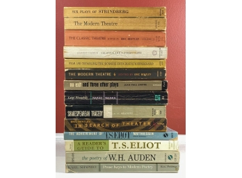 Various Vintage Paperbacks On Poetry, Theater, Plays, Shakespeare, Sartre