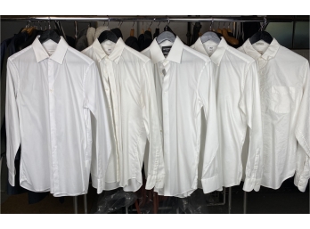 2nd Lot Of 5 Men's White Button Down Shirts - J.crew Club, Bonobos, Uniqlo