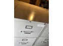 Six Off White Or Light Grey Metal File Cabinets