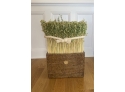 French Dried Floral Arrangement With Woven Basket (imported) Le Jardin De Marie, St. Tropez