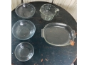 Lot Of Clear Glass Baking Items - Anchor And Pyrex
