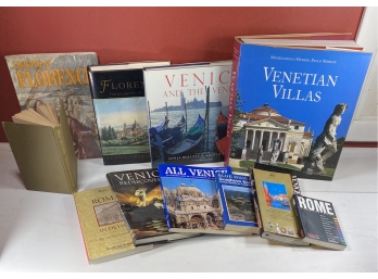 Eleven Reference Books On Italy Hard And Soft Cover