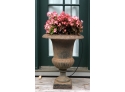 Over 2' Tall Wrought Iron Planter (Two Of Two)