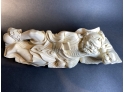 Antique Bone Carving Day Dreaming Man With Dragon