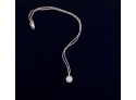 14K White Gold Necklace With Diamond Pendant