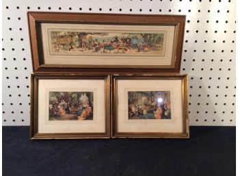 Lot Of Three Painting Prints All Good Condition Nice Frames