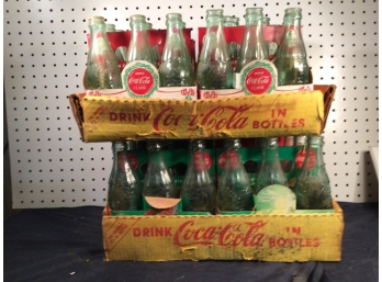 Lot Of 48 Vintage Coke Classic Holiday Bottles All In Original Cardboard Cases.