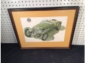 MG Brand Road And Track Car Printout In 21x17 Frame Great Condition